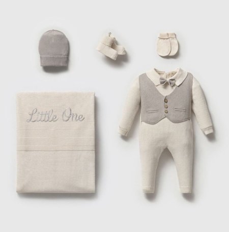 طقم مستشفى صوف ناعم رمادي